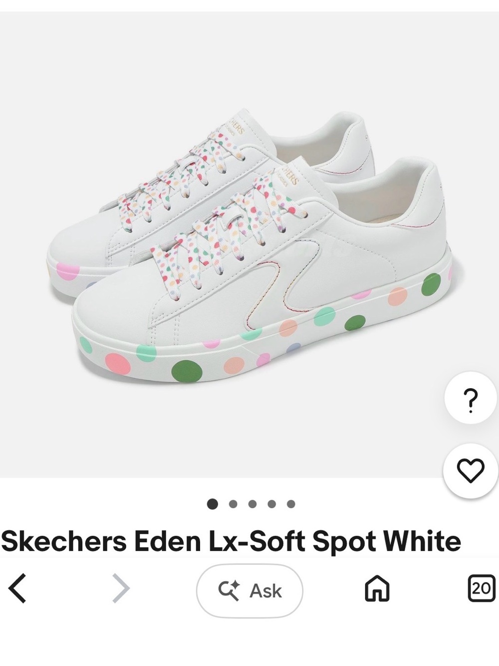 Skechers - women’s Eden Lx-Soft Spot White Sneakers - Picture 1 of 5